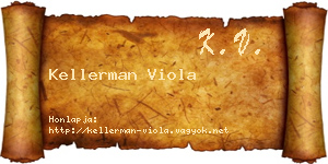 Kellerman Viola névjegykártya